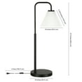 thumbnail image 3 of Evelyn&Zoe Henderson 27" Modern Metal Table Lamp with White Milk Cone Glass Shade, 3 of 7