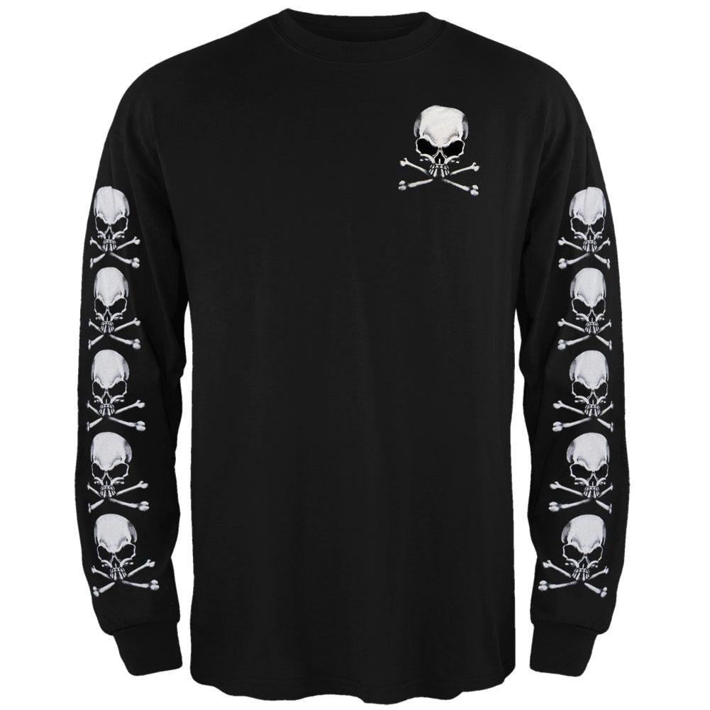 Old Glory - Skull And Bones Long Sleeve T-Shirt - Walmart.com - Walmart.com