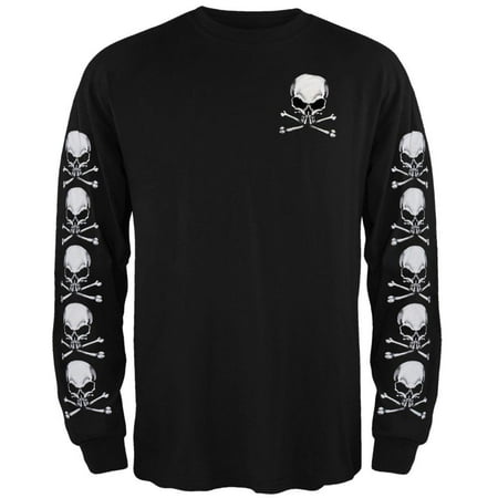 Old Glory - Skull And Bones Long Sleeve T-Shirt - Walmart.com