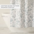 thumbnail image 3 of Cotton Blend Floral Print Shower Curtain by Comfort Canopy, 72" x 72", Light Blue Vintage, 3 of 5