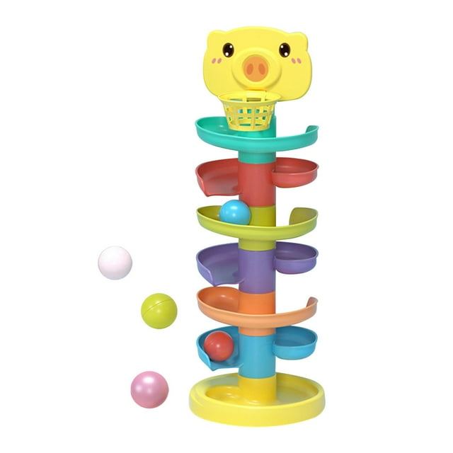 Ball Drop Toy for , Educational Toddles Kids, Ball Ramp Level