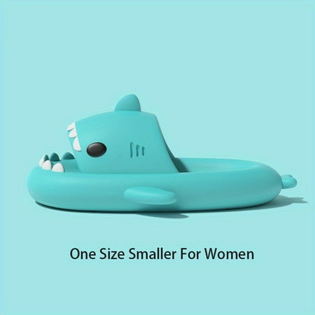 

QYA Novelty Cartoon Shark Cloud Slides With Assorted Colors Unisex Lightweight Non-Slip Anime Slippers For Indoor & Outdoor Wear One Size Smaller For Women