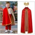 thumbnail image 2 of Disfraz de Príncipe de Navidad para Halloween, disfraz de Carnaval para niño, capa doble de rey, capa de rey, 2 of 6