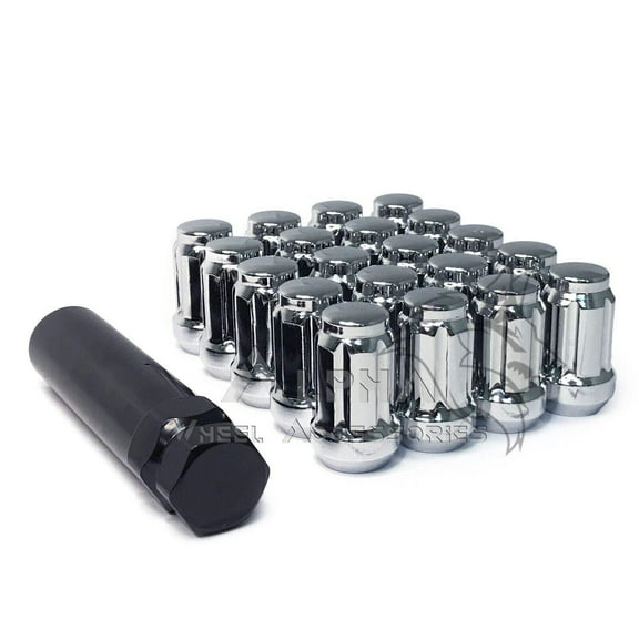 20Pc 7/16-20 Chrome 6 Spline Lug Nuts For Pontiac Firebird GTO Grand Am   1 Key