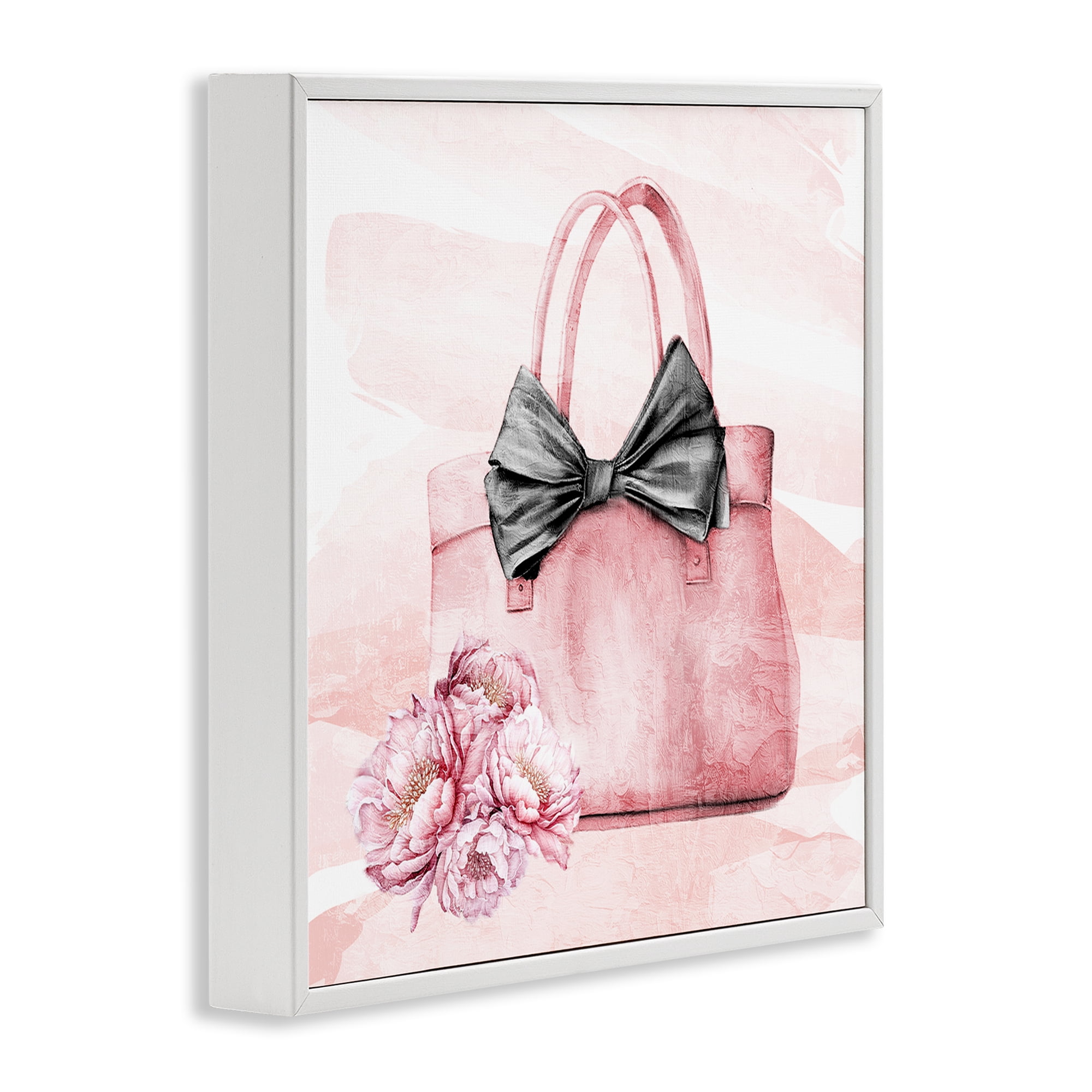 Stupell Industries Glam Time Handbag White Framed Giclee Art, design by Kim Allen