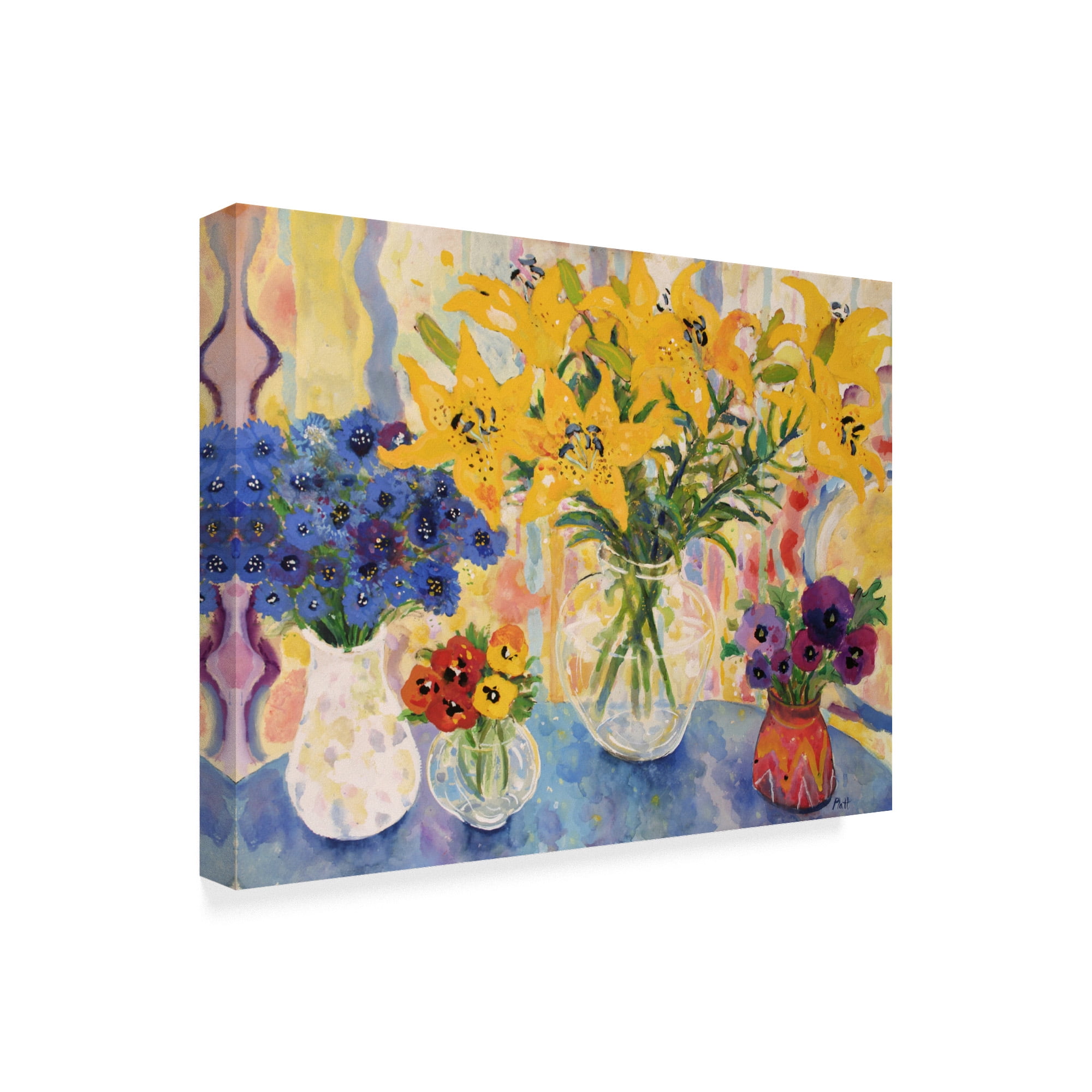 Trademark Fine Art 'Table Of Flowers' Canvas Art by Lorraine Platt