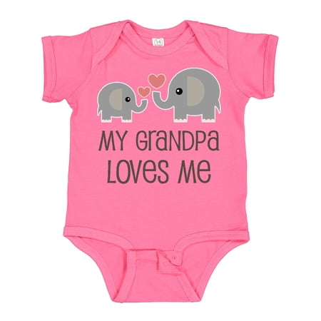 Inktastic My Grandpa Loves Me Boys or Girls Baby Bodysuit