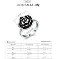 thumbnail image 3 of Rose Flower Cremation Urn Ring for Ashes for Women Urn Rings Memorial Jewelry Human / Pet Stainless Steel Ash Holder Loved Ones Funeral Keepsake Gift NO.6-NO.10, 3 of 7