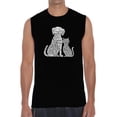 thumbnail image 1 of Men's Word Art Sleeveless T-shirt - Dogs and Cats, 1 of 2