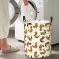 thumbnail image 4 of Lsque Boho Chicken pattern Laundry Hamper Basket, Tall Woven Rope Hamper Basket for Clothes, Lightweight Storage Basket, Collapsible Waterproof-Small, 4 of 8