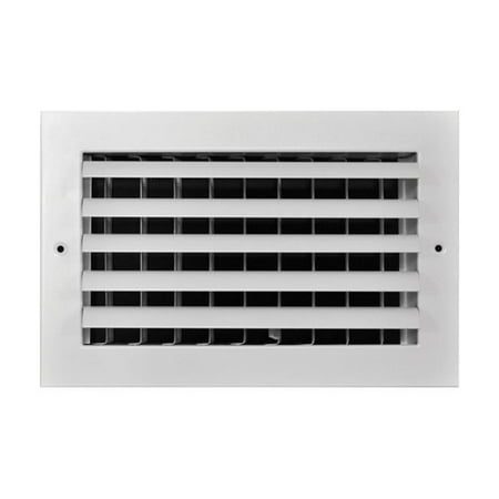 

8 x 12 in. 1-Way White Aluminum Wall & Ceiling Register