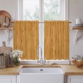 thumbnail image 2 of Orange Kitchen Curtains 45 Inch Length, Farmhouse Vintage Shabby Wooden Grain Tiers Curtains for Bathroom Bedroom Cafe, Light Filtering Small Window Treatment Short Tiered Drapes 2 Panels 42"Wx45"L, 2 of 9