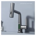 thumbnail image 2 of Temperature Digital Display Basin Faucet for Bathroom Pull Out Waterfall Stream 3 Way Sprayer, 2 of 7