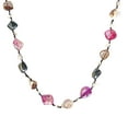 thumbnail image 3 of AeraVida Boho Chic Inspired Colorful Mix of Seashells on Cotton Rope Long Summer Necklace for Female Adult, 3 of 4