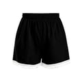 thumbnail image 3 of Lmueinov Womens Boho Shorts with Pockets 100% Cotton Elastic Waist Lace Tassel Trim Loose Fit 2026 Trendy Comfy Summer Beach Vacation Wear, 3 of 5
