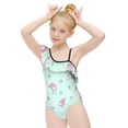 thumbnail image 4 of Kuromi And My Melody Girls One Piece Swimsuits Hawaiian Ruffle Swimwear Beach Bathing Suit Outfits, 4 of 7