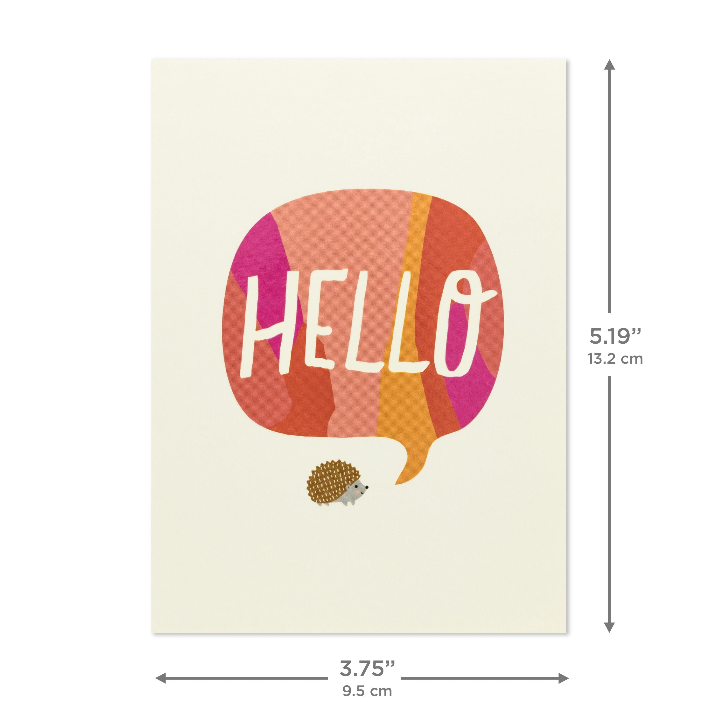 Hallmark Blank Thinking of You Notes (Hedgehog Hello), 10 Count