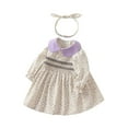 thumbnail image 2 of AJZIOJIRO Newborn Girls Floral Dress Long Sleeve with Cute Hairband for Little Girls Summer Casual Party Dress Outfits for Baby Girls, 2 of 7