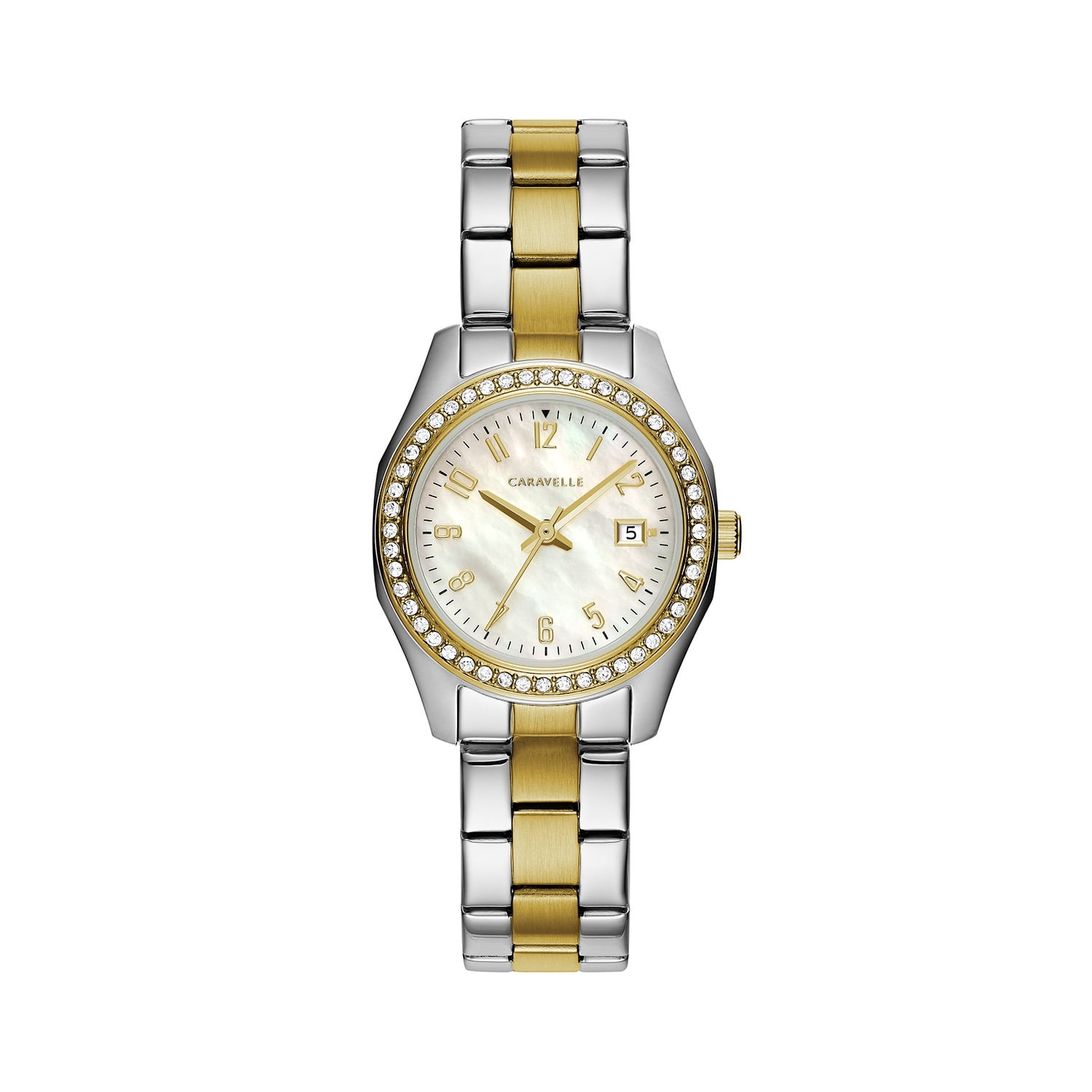 Caravelle Designed By Bulova Women's Silver Crystal Bracelet Watch