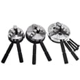 thumbnail image 2 of K01-63 50 80 Lathe Mini Chuck 3 Jaws Woodworking Hand Chuck With Mounting Thread Screw Rod Self-Centering Lathe Chuck Tool ,Used for Long Time, 2 of 7
