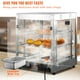 thumbnail image 3 of VEVOR Calentador de alimentos comercial, 3 niveles, calentador de pizza de 800 W con calefacción 3D, calentador de repostería para encimera con perilla de temperatura y pantalla, 3 of 9