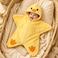 thumbnail image 6 of Shadoumai Baby Starfish OnesieCozy Star Babies Swaddle BagInfant Soft Fleece One Piece RomperFall Winter Warm Outfits, 6 of 7