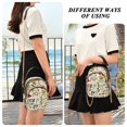 thumbnail image 6 of FORMRS Crossbody Bag for Women Quilted Travel Shoulder Cell Phone Purse with Chain Strap Handbag, Beige Floral, 6 of 7