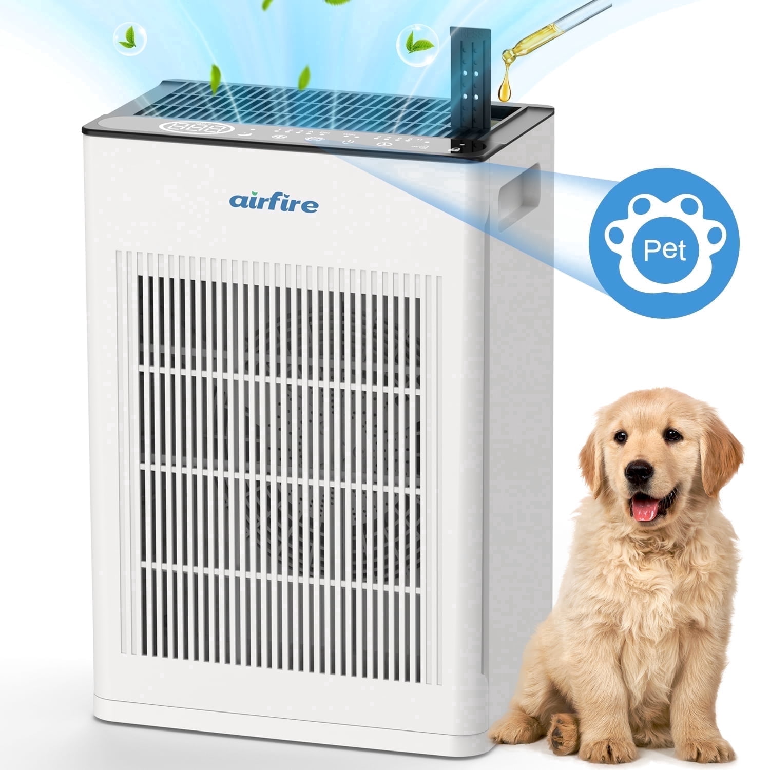 AIRFIRE Air Purifier for Pets Large Room Up to 1475 Sq.Ft, HEPA H14 Filter for Pet Hair Dander Odor, Quiet Sleep Mode 22dB, Air Cleaner for Home Bedroom Pet Area, AP309