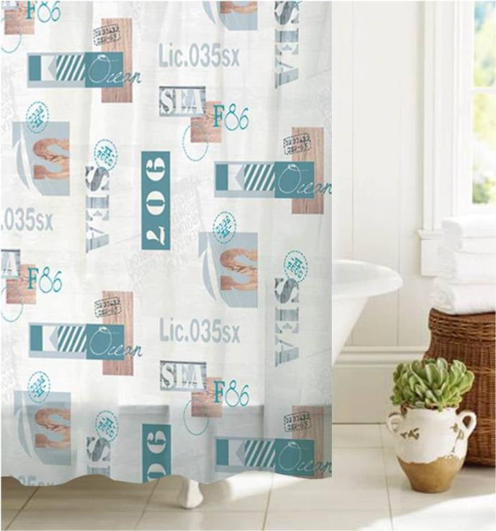 Old American License Shower Curtain Waterproof Fabric Liner Bathroom 12Hooks Mat 