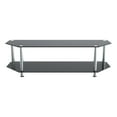 thumbnail image 3 of AVF Transitional Steel and Glass TV Stand for up to 65" TVs in Black/Chrome, 3 of 7