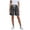 Gray, variant on Yievot Bermuda Jean Shorts for Women Casual Drawstring Elastic Waist Knee Length Denim Shorts with Pockets
