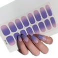 thumbnail image 1 of 16 Pcs/Set Gradient Semi-Cured Gel Nail Strips Patch Waterproof Adhesive Wraps Full DIY, 1 of 8