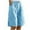 Sky Blue, variant on cfhntfmh Cotton Linen Shorts for Women Loose Knee Length Solid Shorts Casual Wide Leg Summer Beach Short Pants