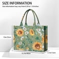 thumbnail image 3 of Large Capacity Tote Bag,Green White Daisy Sunflower Pattern Handbag Fashion Luxury Tote Bag,15.7"x13"x 5.1" Inches,Laptop Compatible, 3 of 6