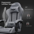 thumbnail image 4 of LaoGeoRon Gaming Chair, Ergonomic Computer Gaming Chair with Footrest, Headrest and Lumbar Support, Height Adjustable Desk Chair with 360° Swivel Seat for Office,Gaming, 4 of 10