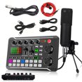 thumbnail image 1 of Podcast Microphone Bundle, BM-800 Condenser Mic with F998 Live Sound Card Kit, Podcast Equipment Bundle, 1 of 8