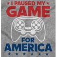 thumbnail image 2 of I Paused My Game For America Joke Crewneck T Shirts Boy Girl Teen Brisco Brands XS, 2 of 6