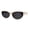 Ivory Black, variant on Womens Oval Mod Gothic Cat Eye Plastic Sunglasses Ivory Black