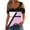 Pink, variant on Womens Tops Women Summer Sexy T- Shirt Cold Shoulder Pullover Blouse V-Neck Short Sleeve Print Tops