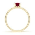 thumbnail image 2 of ANGARA Natural Semi Bezel-Set Ruby Solitaire Engagement Ring in 14K Yellow Gold for Women (Size-5mm) | July Birthstone, Birthday, Anniversary, Jewelry Gift for Women | Natural Ruby Ring, 2 of 8