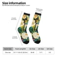 thumbnail image 2 of KLL Tropical Floral Jungle Print Cool Socks Men's Women's Crew Socks Funny Crazy Novelty Stockings, 2 of 6