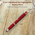 thumbnail image 5 of 10 Maitland Gel Highlighter Stylus Pens Pack - Ballpoint, Black Ink - Red, 5 of 5
