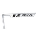 thumbnail image 3 of Chevrolet Suburban wordmark chrome plated metal license plate frame holder, 3 of 4