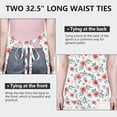 thumbnail image 6 of Pioneer Flower Floral Print Pattern Apron for Women and Men, Cotton Linen Waterproof with Pockets, Adjustable, 33x27 Inch for Kitchen, Gardening, BBQ, Salon, 6 of 6