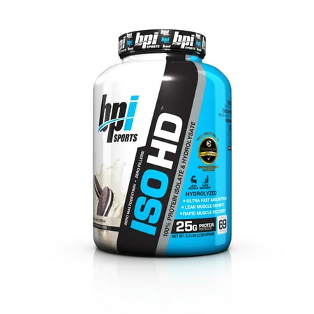 BPI Sports ISO HD Protein Cookies And Cream, 69 Servings