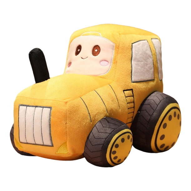 Juguete tractor Juguete tractor suave Juguete tractor cojín | Muñeco de dibujos animados de animales Juguete Decoración Cojín de sofá Almohada Coche Tractor bonito