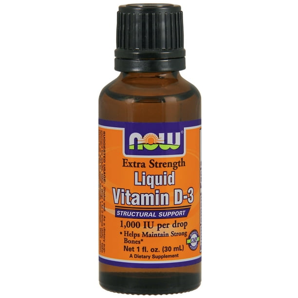 NOW Foods Liquid Vitamin D3 Extra Strength 1000 IU 1 fl. oz