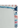 thumbnail image 2 of Ambesonne Ikat Fitted Sheet, Watercolor Style Art Shapes, Twin XL Size, Dark Sky Blue Coral, 2 of 2