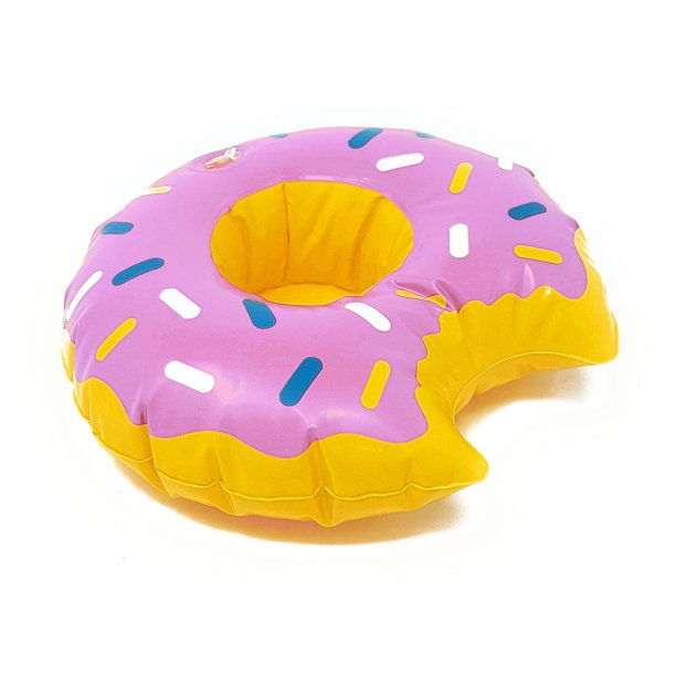 Vogacara Portavasos inflable Piscina Ducha Bañera Fiesta en la playa Bañera de hidromasaje Bebidas Botella Coaste Anillo de natación Juguetes de fiesta Juguetes rosquilla morada Vogacara FN0384-01B