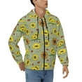 thumbnail image 4 of Zip Up Hoodies for Men - Sage Green With Sunflowers Long Sleeve Comfrt Men'S Fashion Hoodies & Sweatshirts, Jackets for Men Hoodies Pullover Clothing Clothes with Pouch, 4 of 5